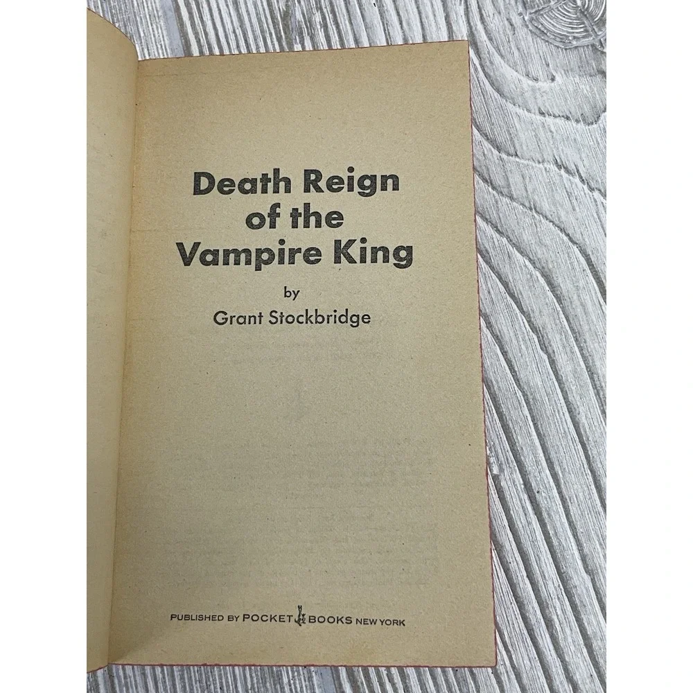 Spider #1 Death Reign of the Vampire King Grant Stockbridge Pocket Books 1975